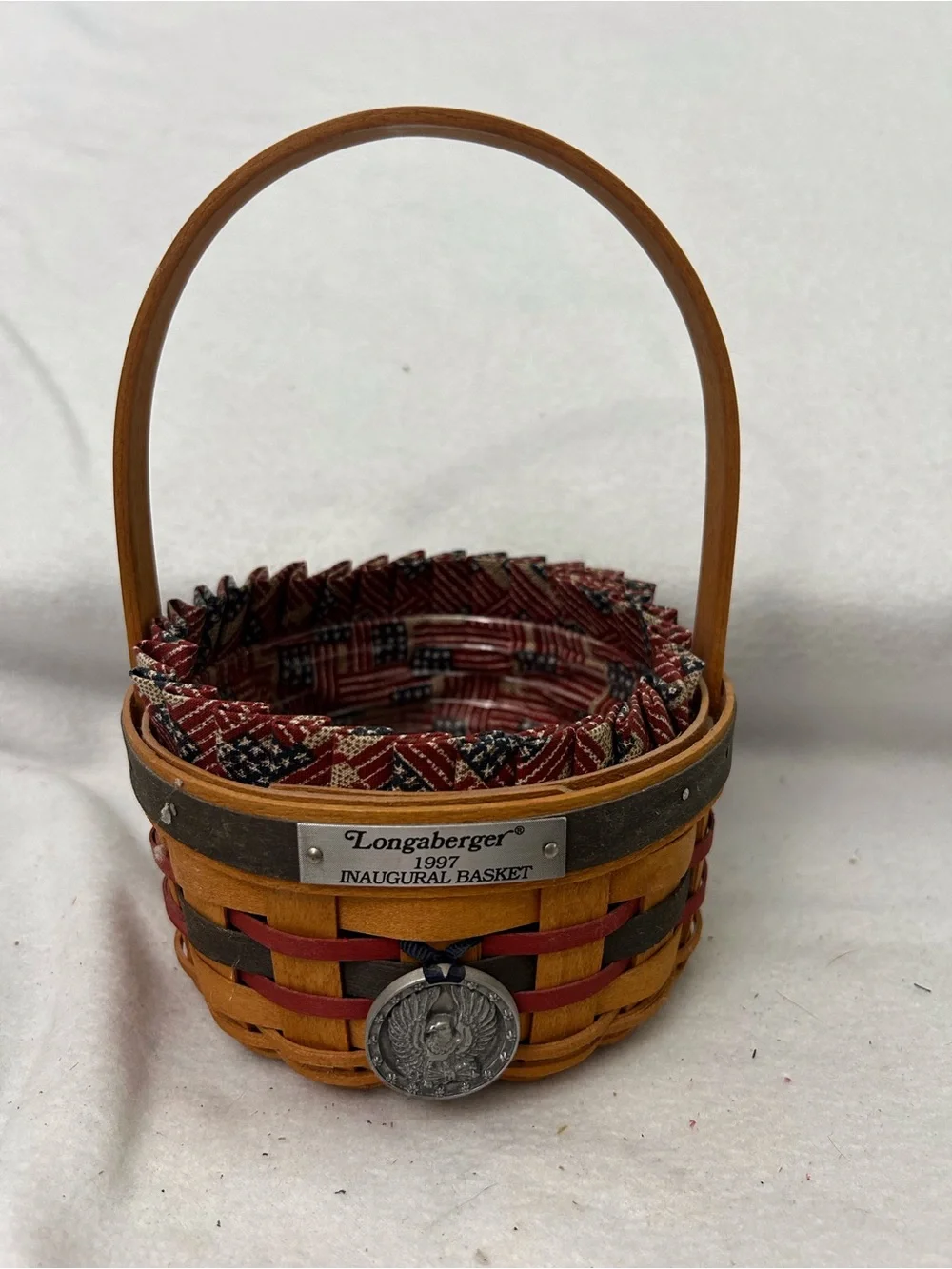 Longaberger 1997 Inaugural Basket Red, White & Blue